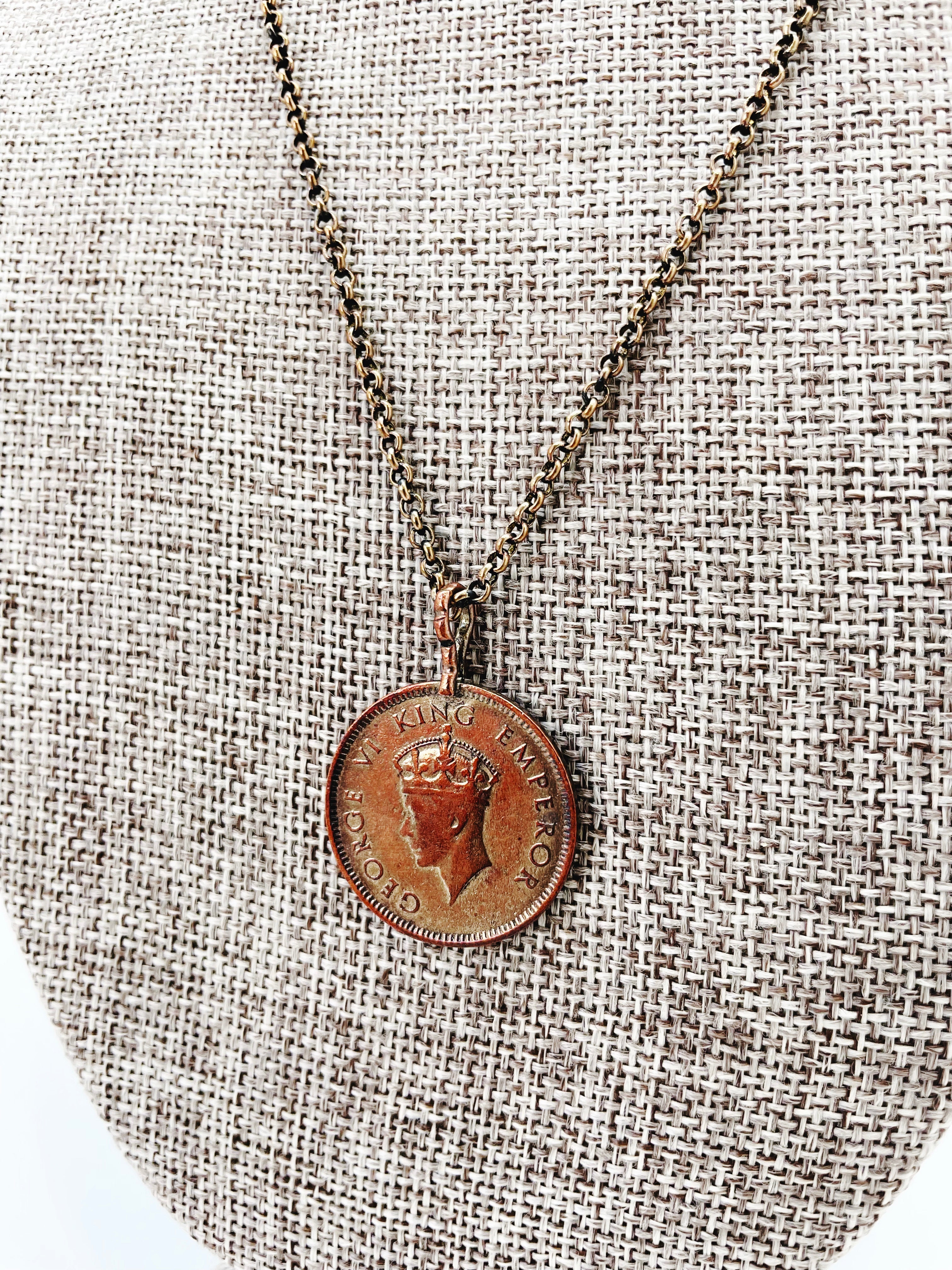 BRONZE COIN NECKLACE