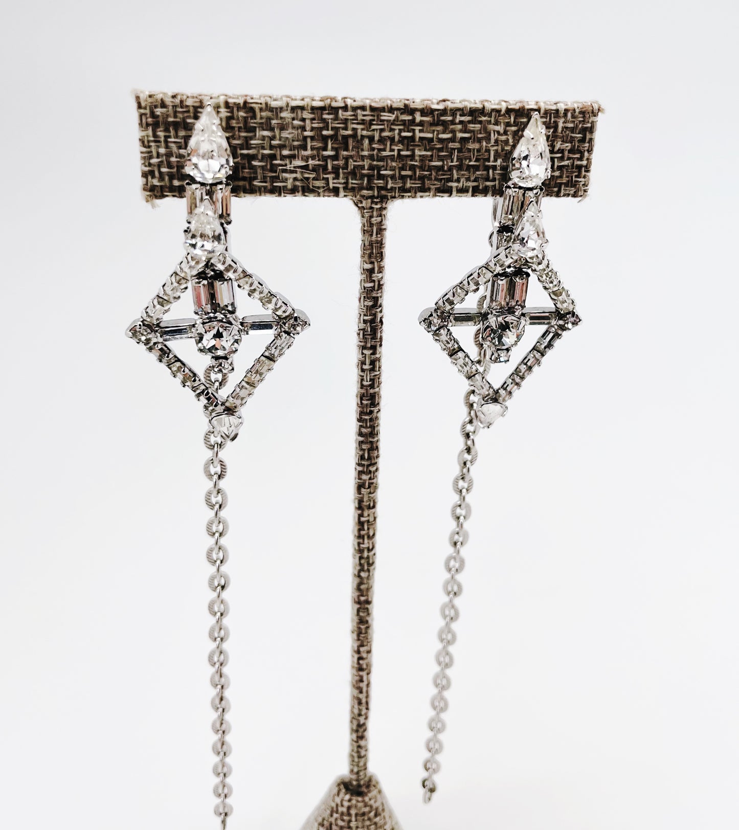 RHINESTONE KITE EARRINGS