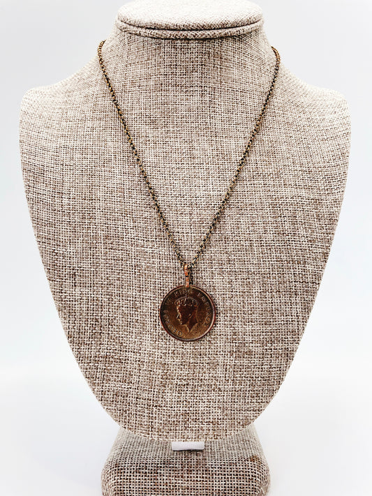 BRONZE COIN NECKLACE